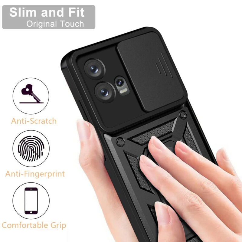 Husa Motorola Edge 30 Fusion protectie camera Techsuit CamShield Series, negru