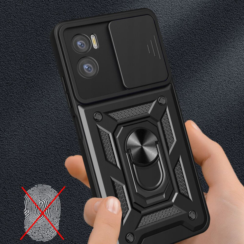 Husa Motorola Moto E22i protectie camera Techsuit CamShield Series, negru