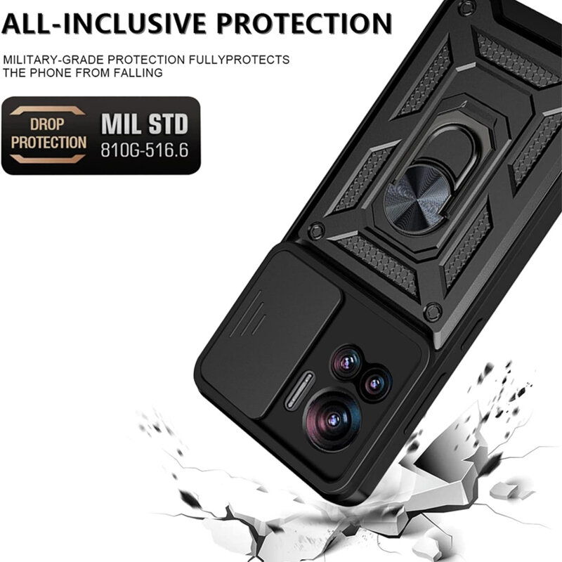 Husa Motorola Edge 30 Ultra protectie camera Techsuit CamShield Series, negru