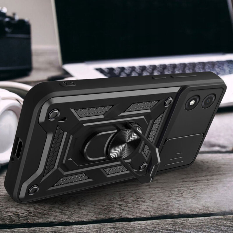 Husa Motorola Moto E13 protectie camera Techsuit CamShield Series, negru