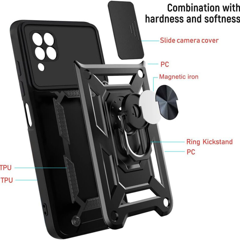 Husa Huawei P40 Lite protectie camera Techsuit CamShield Series, negru