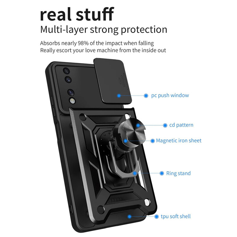 Husa Honor 70 protectie camera Techsuit CamShield Series, negru