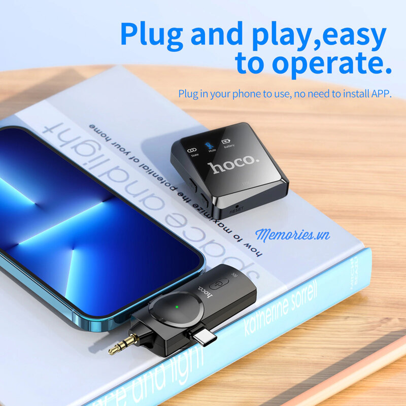 Lavaliera wireless iPhone karaoke + receiver 3in1 Hoco S31