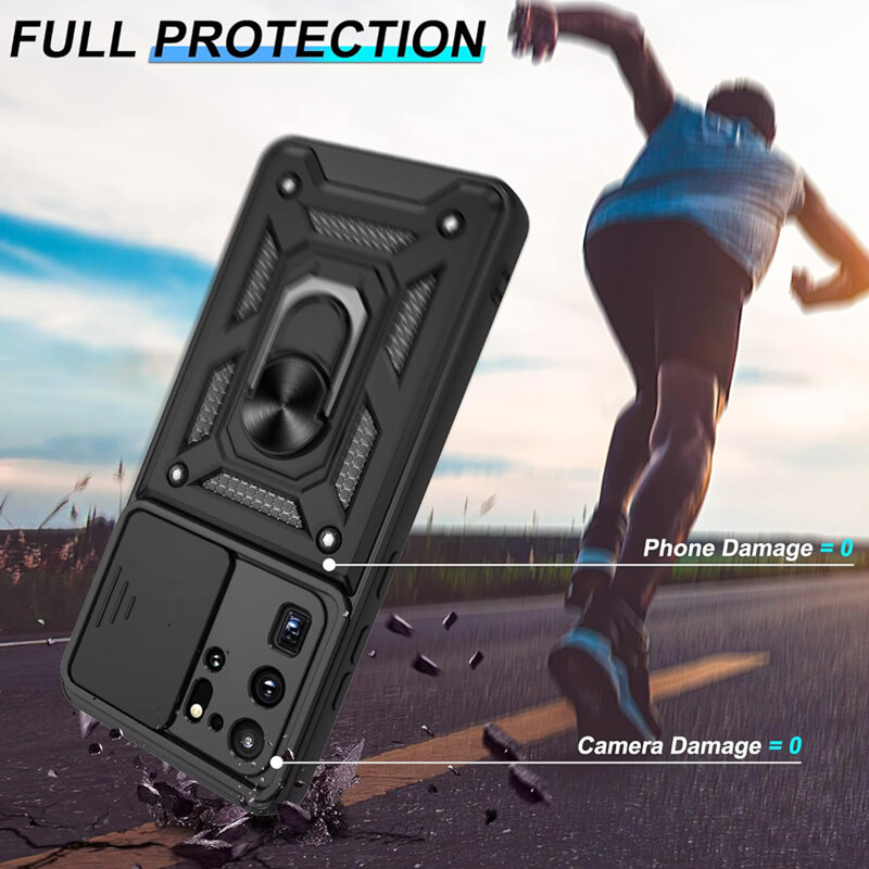 Husa Samsung Galaxy S20 Ultra protectie camera Techsuit CamShield Series, negru