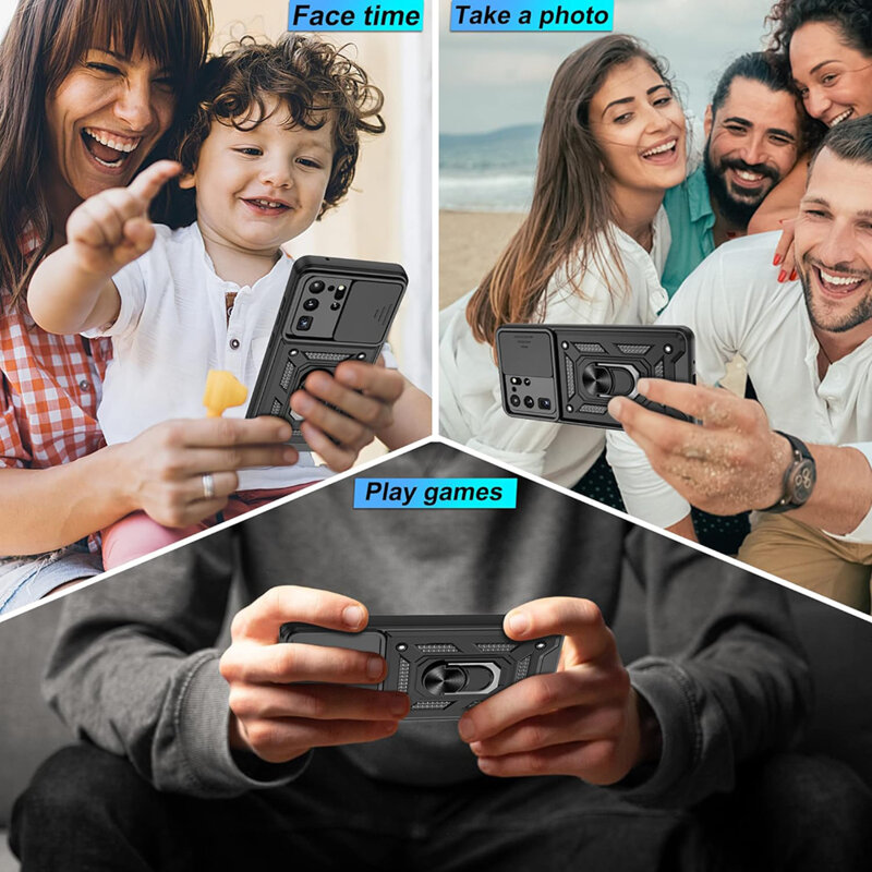 Husa Samsung Galaxy S20 Ultra 5G protectie camera Techsuit CamShield Series, negru