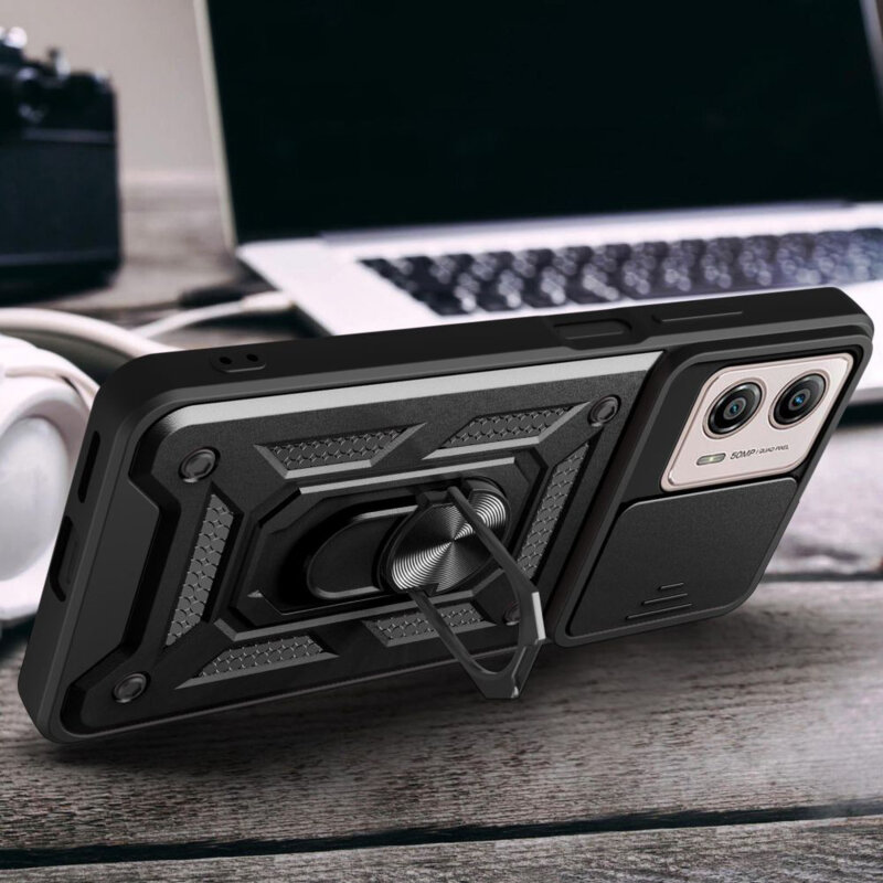 Husa Motorola Moto G13 protectie camera Techsuit CamShield Series, negru