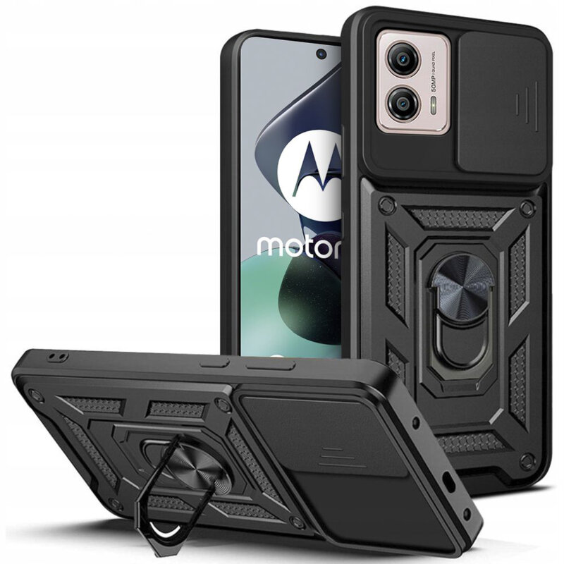 Husa Motorola Moto G53 protectie camera Techsuit CamShield Series, negru