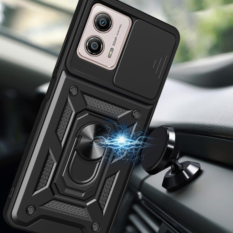 Husa Motorola Moto G53 protectie camera Techsuit CamShield Series, negru