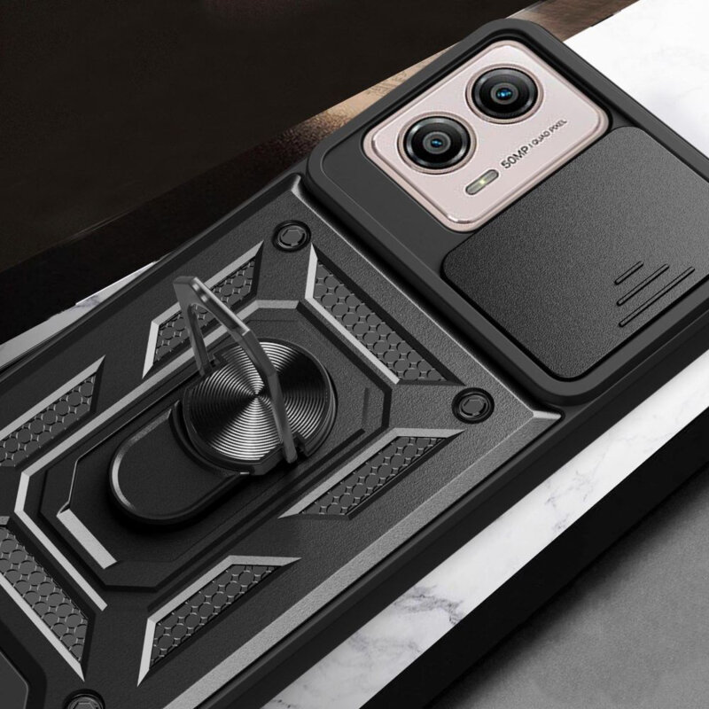 Husa Motorola Moto G53 protectie camera Techsuit CamShield Series, negru