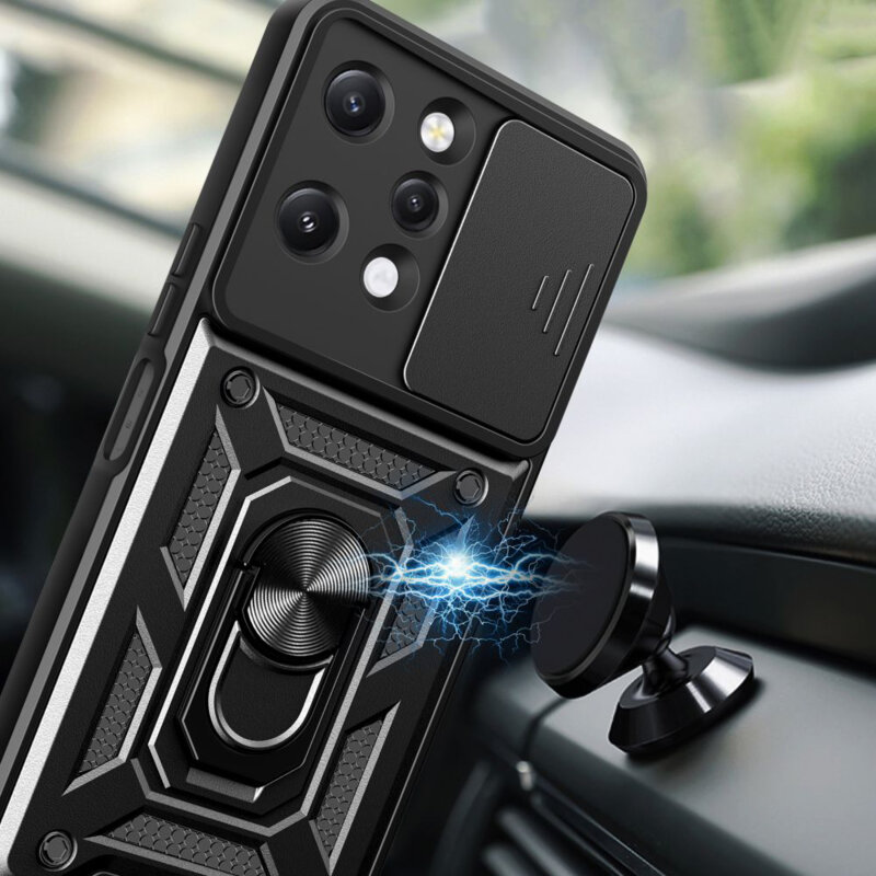 Husa Xiaomi Redmi 12 4G protectie camera Techsuit CamShield Series, negru