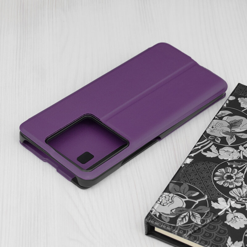 Husa Xiaomi 13T Pro Eco Leather View flip tip carte, mov