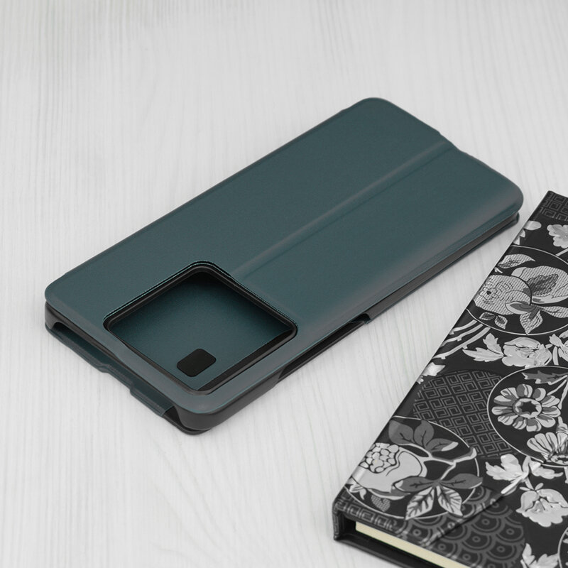 Husa Xiaomi 13T Pro Eco Leather View flip tip carte, verde