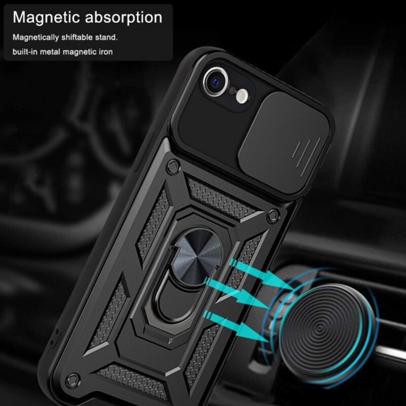Husa iPhone 7 protectie camera Techsuit CamShield Series, negru