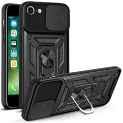 Husa iPhone SE 3, SE 2022 protectie camera Techsuit CamShield Series, negru