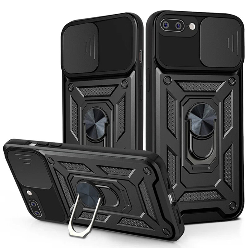 Husa iPhone 7 Plus protectie camera Techsuit CamShield Series, negru