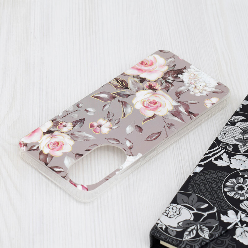 Husa Oppo A78 4G Techsuit Marble, Bloom of Ruth Gray