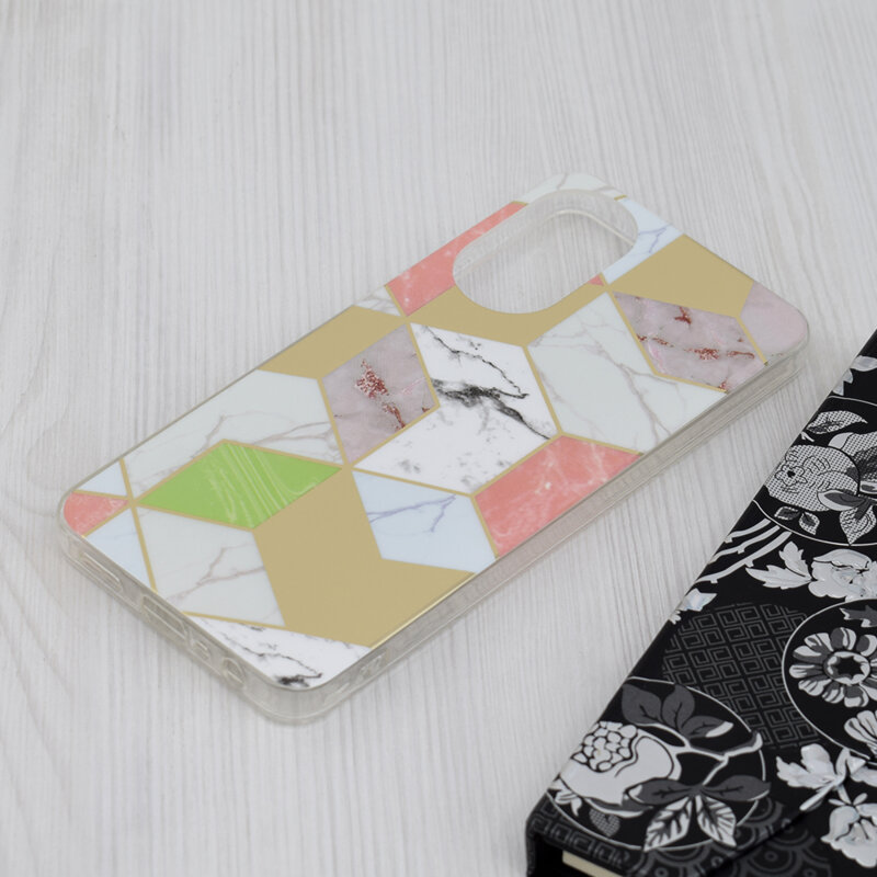 Husa Oppo A78 4G Techsuit Marble, Purple Hex