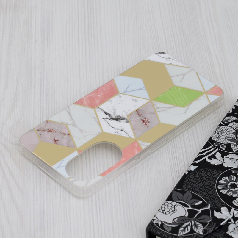 Husa Oppo A78 4G Techsuit Marble, Purple Hex