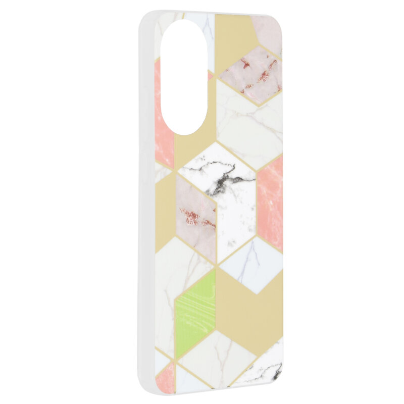 Husa Oppo A78 4G Techsuit Marble, Purple Hex
