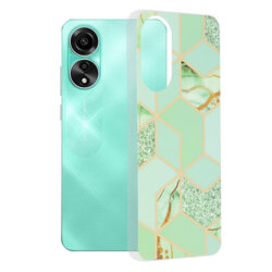 Husa Oppo A78 4G Techsuit Marble, Green Hex