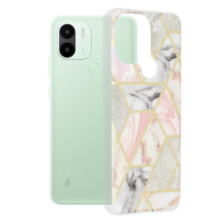 Husa Xiaomi Redmi A1+ Techsuit Marble, Pink Hex