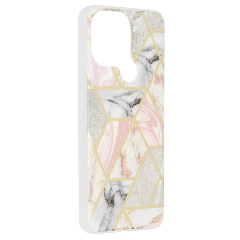 Husa Xiaomi Redmi A1+ Techsuit Marble, Pink Hex