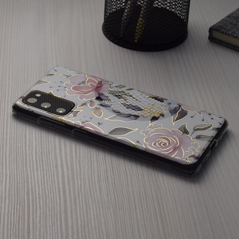 Husa Xiaomi Redmi A1+ Techsuit Marble, Chloe White