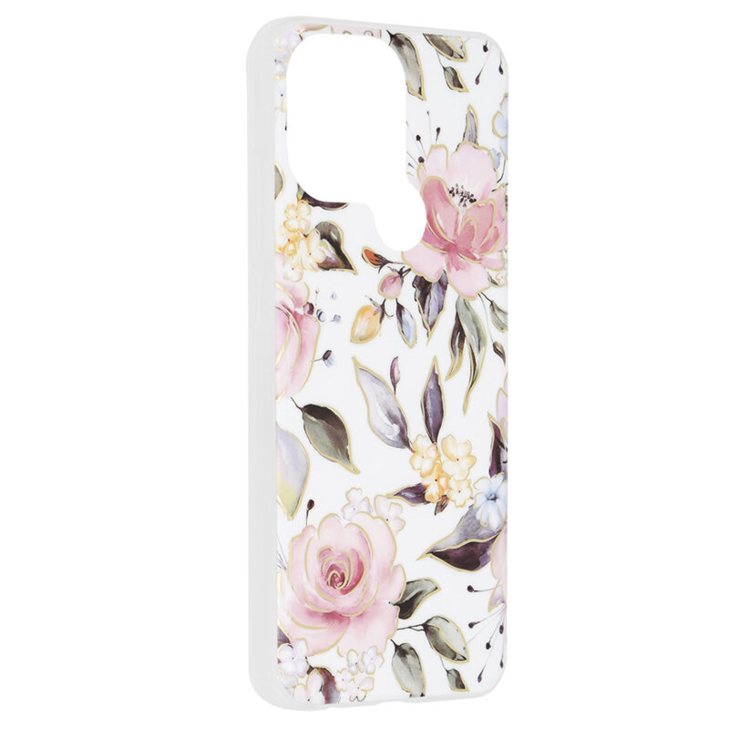 Husa Xiaomi Redmi A1+ Techsuit Marble, Chloe White