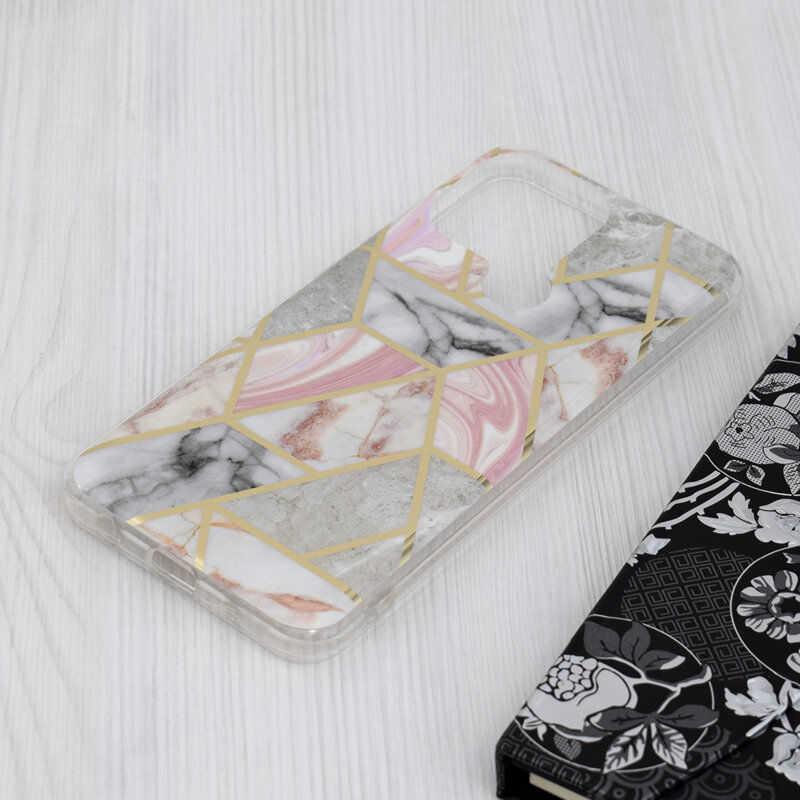 Husa Xiaomi Redmi A2+ Techsuit Marble, Pink Hex