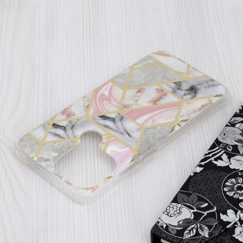Husa Xiaomi Redmi A2+ Techsuit Marble, Pink Hex