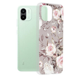 Husa Xiaomi Redmi A1 Techsuit Marble, Bloom of Ruth Gray