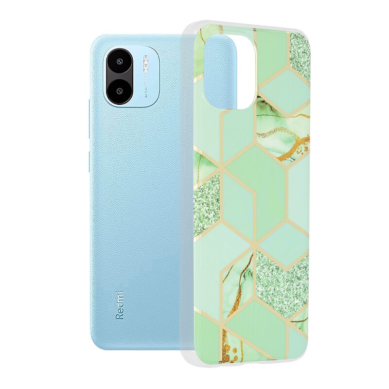 Husa Xiaomi Redmi A2 Techsuit Marble, Green Hex
