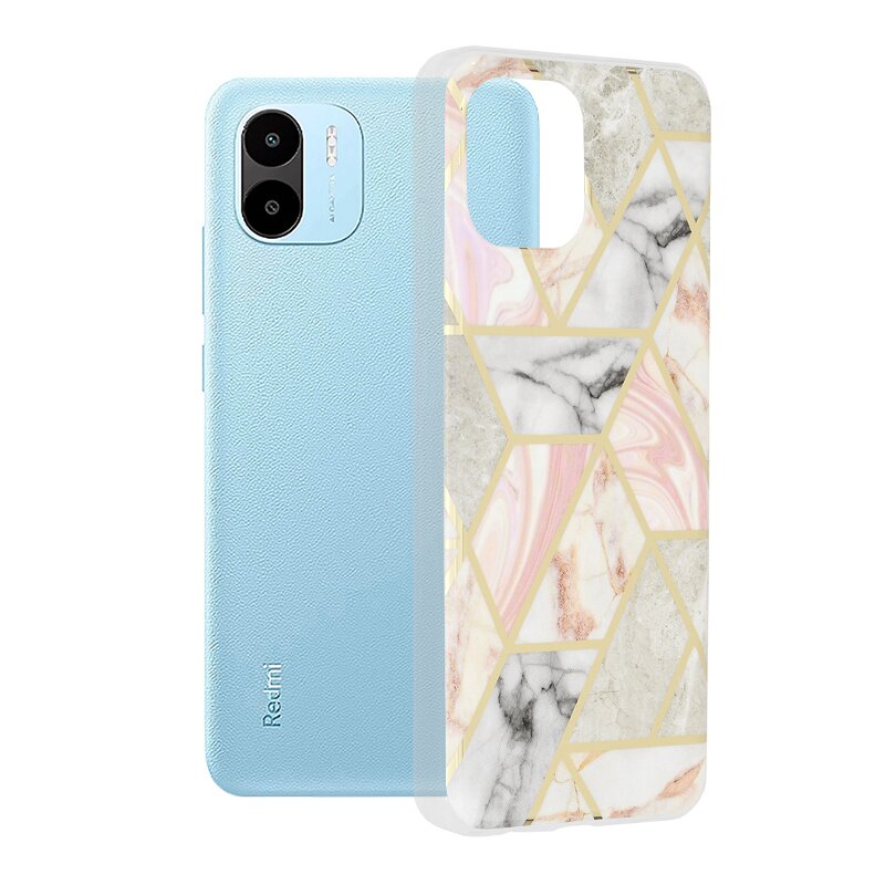 Husa Xiaomi Redmi A2 Techsuit Marble, Pink Hex