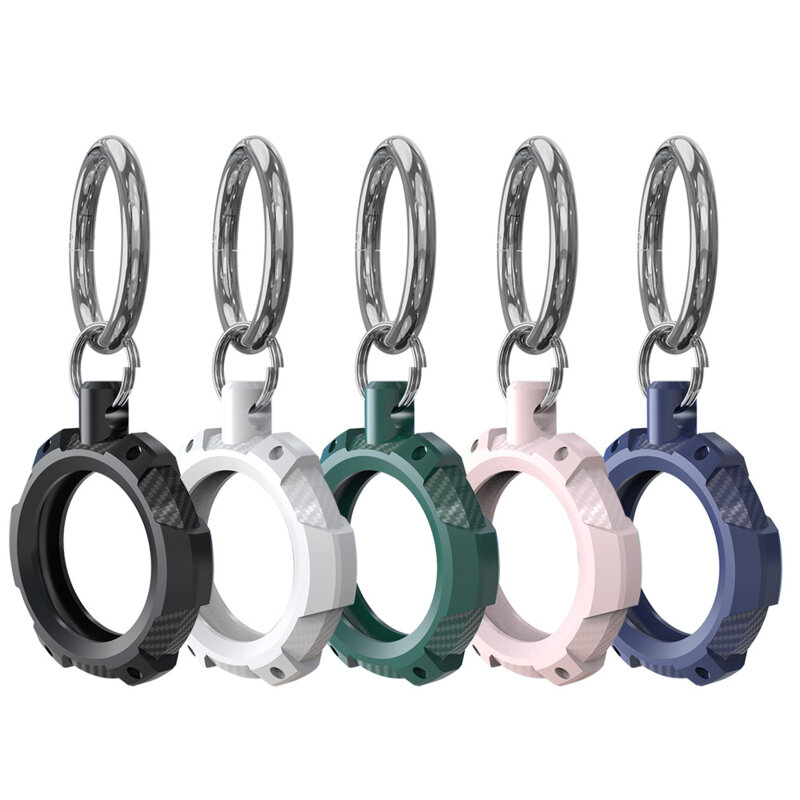 Husa AirTag iPhone Techsuit RSH1, carabina de prindere, alb