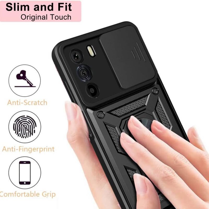 Husa Motorola Edge 30 protectie camera Techsuit CamShield Series, negru