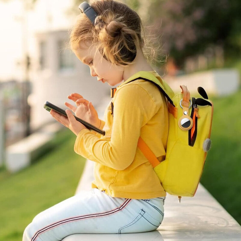 Husa Apple AirTag Techsuit SLH1, cu carabina de prindere, galben