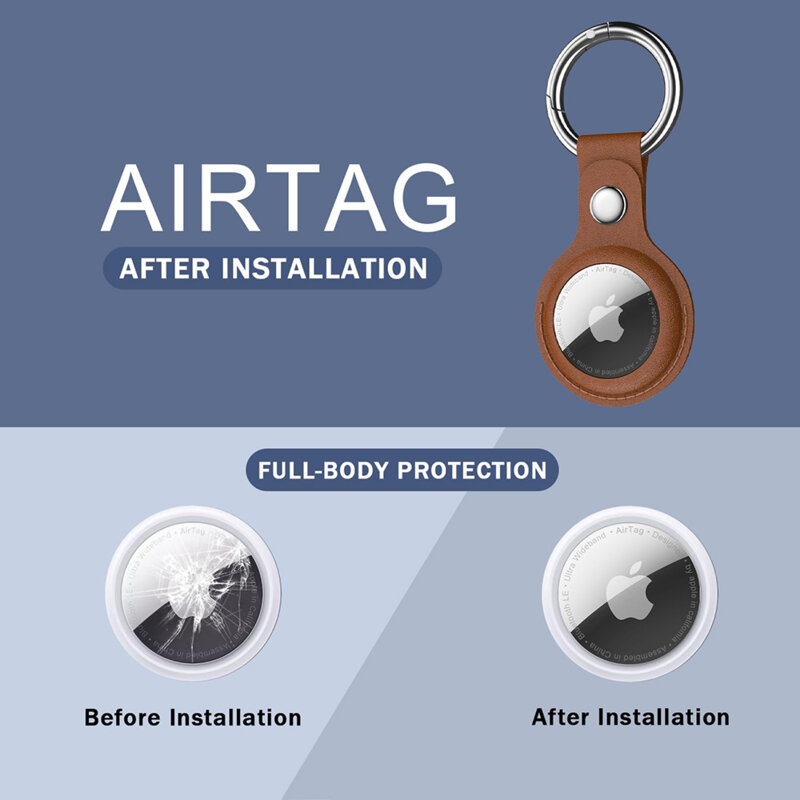 [Pachet 4x] Husa Apple AirTag Techsuit SLH1, cu carabina de prindere, multicolor