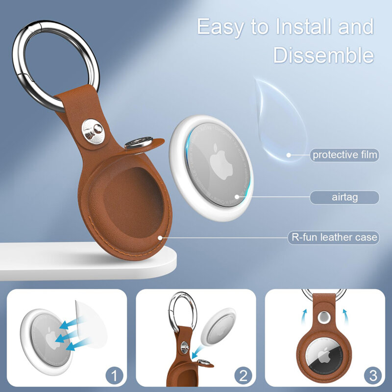 [Pachet 4x] Husa Apple AirTag Techsuit SLH1, cu carabina de prindere, multicolor