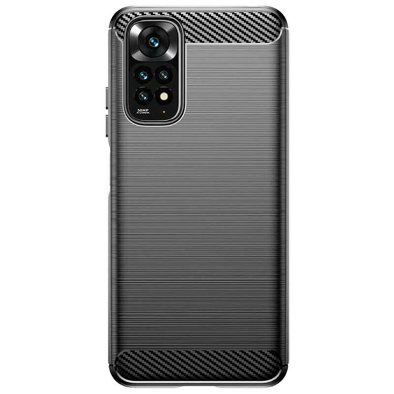 Husa Xiaomi Redmi Note 11 Pro 4G Techsuit Carbon Silicone, negru