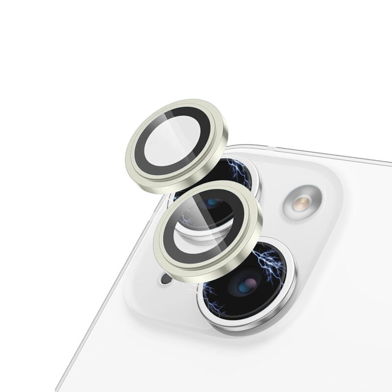 Folie sticla iPhone 15 Lito S+ Camera Protector, galben