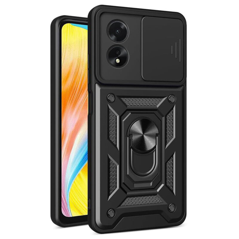 Husa Oppo A58 4G protectie camera Techsuit CamShield Series, negru