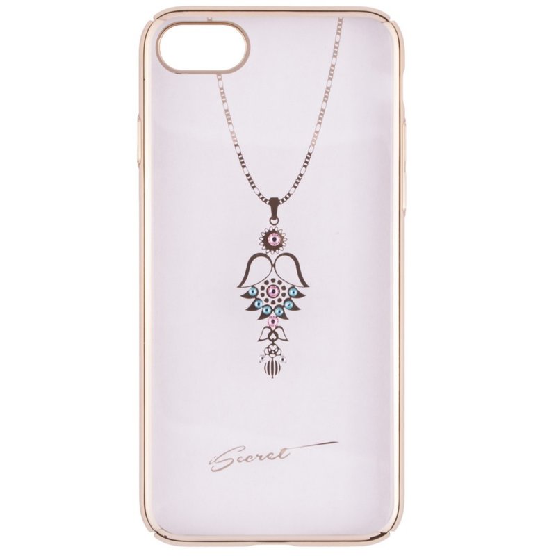 Husa iPhone 8 iSecret Necklace - Pink and Turquoise