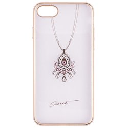 Husa iPhone 8 iSecret Necklace - White and Pink