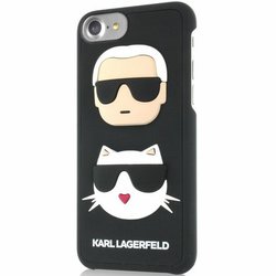 Bumper iPhone 8 Karl Lagerfeld 3D Cat - Negru KLHCP7DIYBK