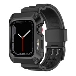 [Pachet] Husa + curea Apple Watch 8 45mm Lito Metal RuggedArmor, negru, LS002