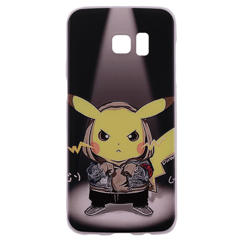 Husa Samsung Galaxy S7 Edge G935 Plastic cu Model Pokemon Angry Pikachu