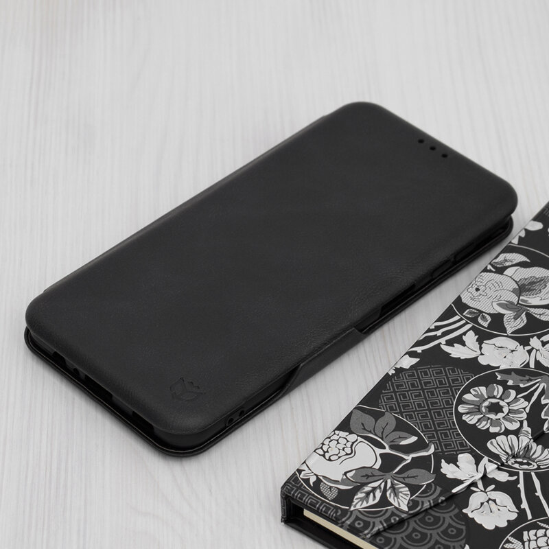 Husa 360° Samsung Galaxy A12 Techsuit Safe Wallet Plus, negru
