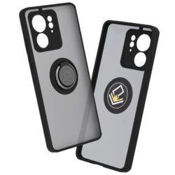 Husa Motorola Edge (2023) Techsuit Glinth cu inel suport stand magnetic, negru