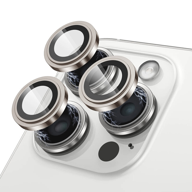 Folie sticla iPhone 15 Pro Max Lito S+ Camera Protector, natural