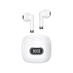 Earbuds TWS Bluetooth cu display digital Usams, alb, IAII15